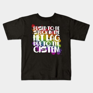 Stuck In Het Lag Rainbow Kids T-Shirt